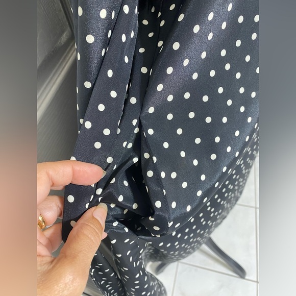 Vintage Victoria Secret Black and white robe polka dots size S - Picture 9 of 9